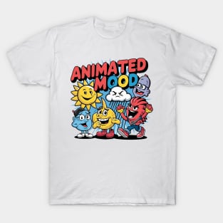 Animated Mood - Colorful Emotion Characters T-Shirt